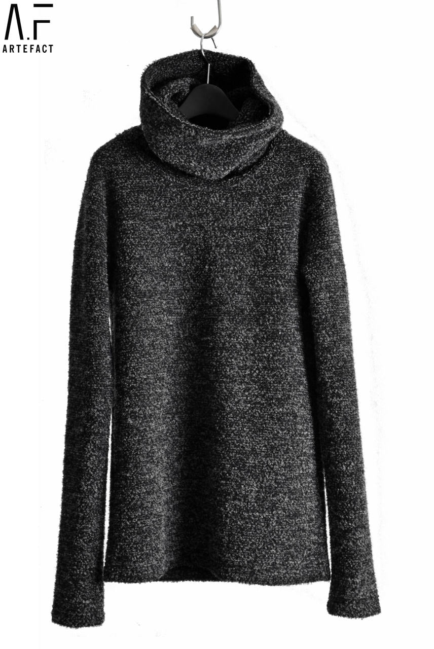 A.F ARTEFACT exclusive LOOPKNIT HIGHNECK TOP (BLACK×GREY)