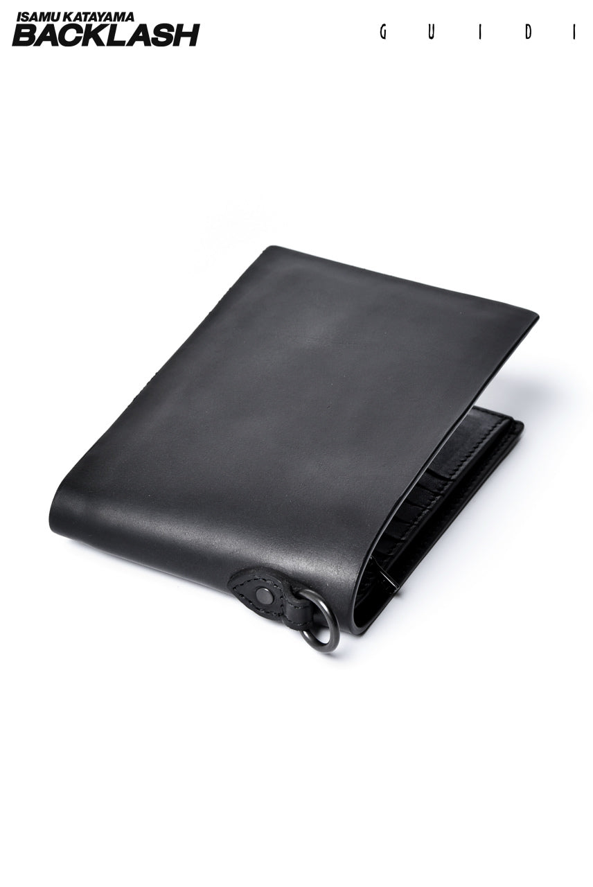 ISAMU KATAYAMA BACKLASH 2FOLD WALLET / GUIDI CALF (BLACK)の商品