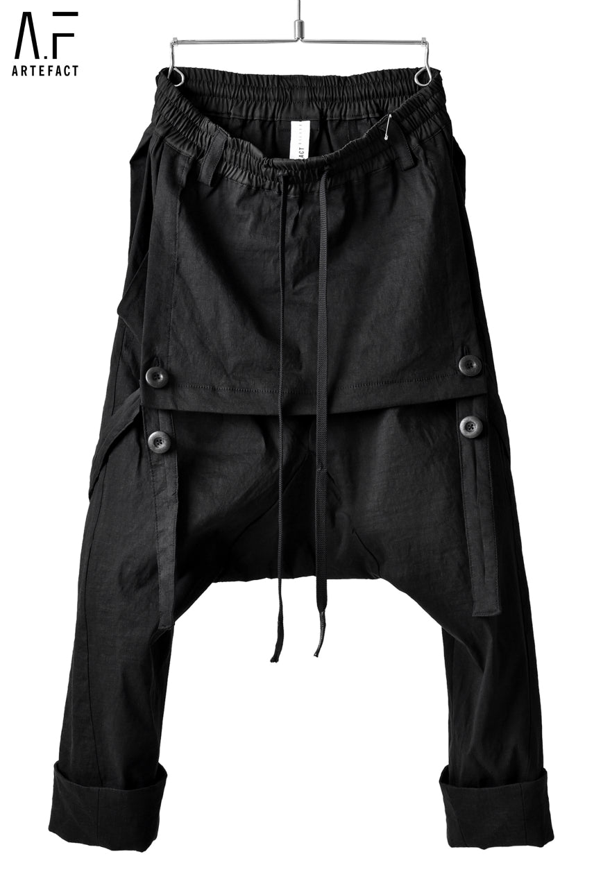 Load image into Gallery viewer, A.F ARTEFACT SUSPENDER DETAIL TROUSERS / HIGH-STRETCH LINEN