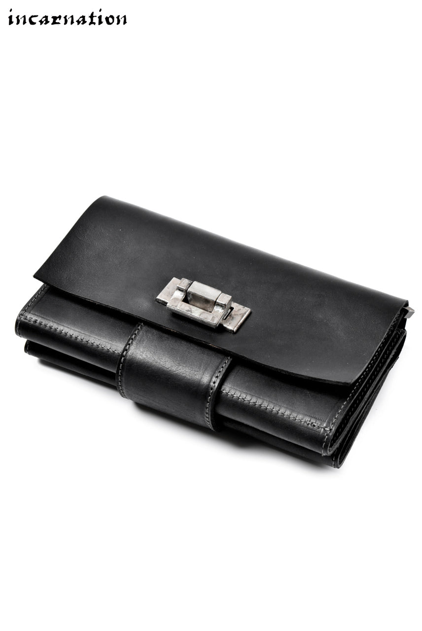 Load image into Gallery viewer, incarnation exclusive &quot;GUIDI CULLATA&quot; LEATHER CLUTCH WALLET