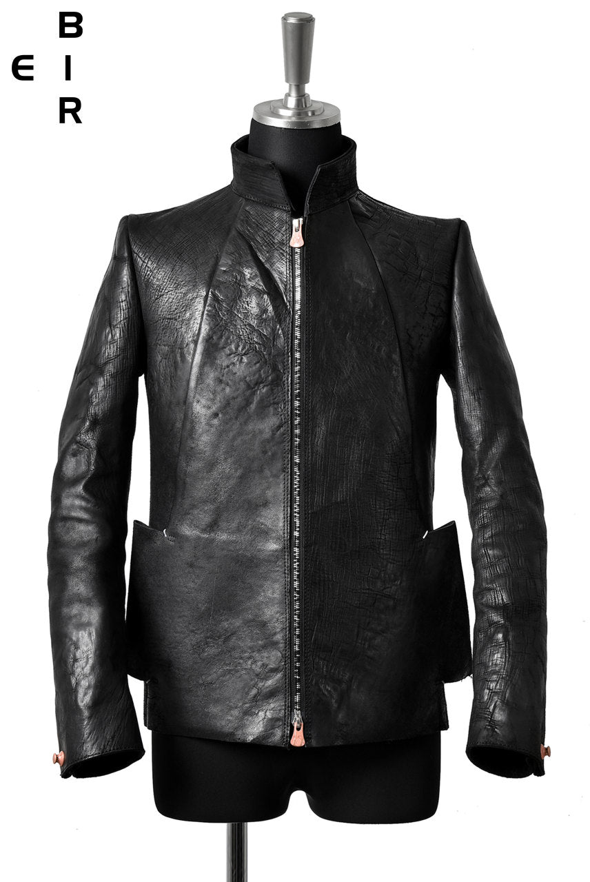 ierib classic zipper jacket / waxy JP culatta *soft finished (BLACK)