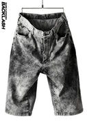 ISAMU KATAYAMA BACKLASH CLOUD PROCESSING DENIM SHORTS (BLACK)