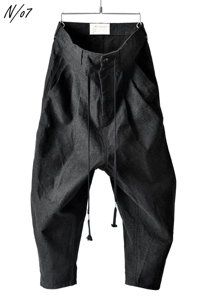 N/07 exclusive Three Dimensional Wide Pants Tuck/Dart Detail #2 (DOUBLE BLACK)