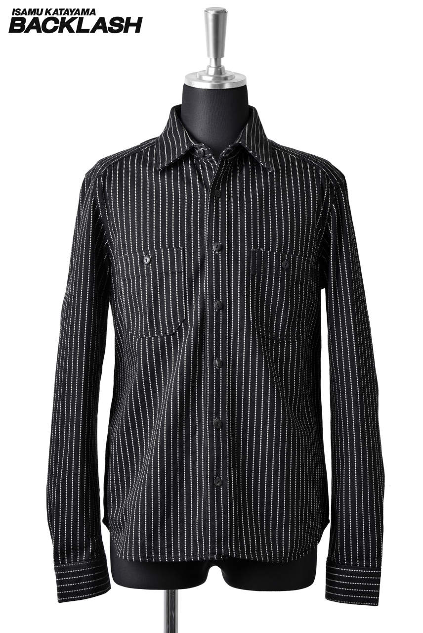ISAMU KATAYAMA BACKLASH COVERALL SHIRT [ WABASH STRIPE ISAMU KATAYAMA BACKLASH COVERALL SHIRT [ WABASH STRIPE