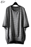 N/07 exclusive OVERFIT DOLMAN TEE / SLAB JERSEY REVERSE-COLD DYE (INK BLACK)