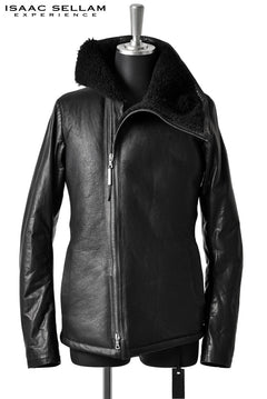 Load image into Gallery viewer, ISAAC SELLAM EXPERIENCE SNIPER SHEARLING/DOWN HIGHNECK JACKET (NOIR)