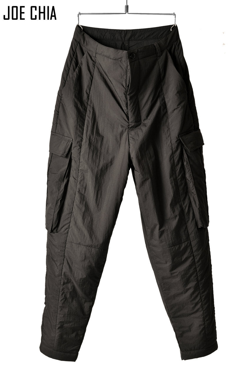 JOE CHIA exclusive WARM PADDED STRUCTURE CARGO PANTS (CHARCOAL)