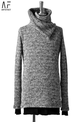 A.F ARTEFACT HIGHNECK LAYERD TOPS / MELANGE KNIT