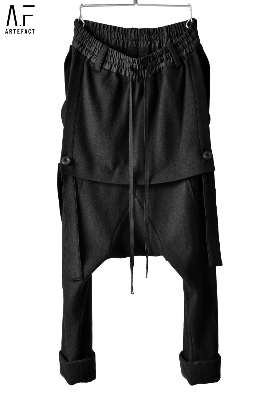 Load image into Gallery viewer, A.F ARTEFACT SUSPENDER DETAIL TROUSERS / COMPRESSION WOOL