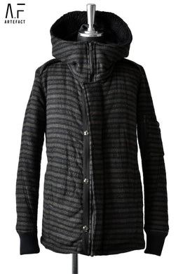 A.F ARTEFACT MILITARY JACKET / VINTAGE WOOL STRIPE