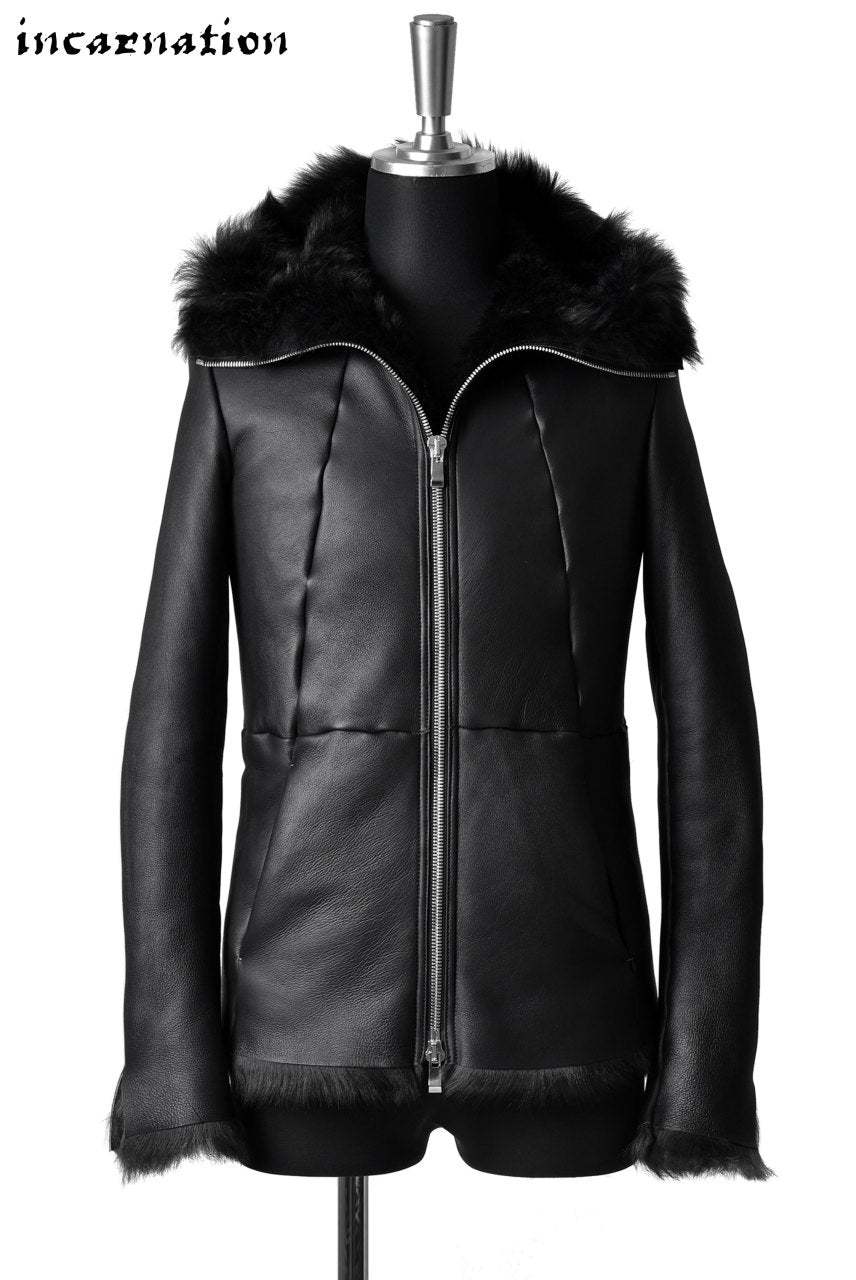 Load image into Gallery viewer, incarnation exclusive SHEEP SHEARLING MOUTON HOODED BLOUSON