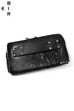 Load image into Gallery viewer, ierib onepiece clutch-bag / waxy JP culatta (hard finished.) (BLACK)