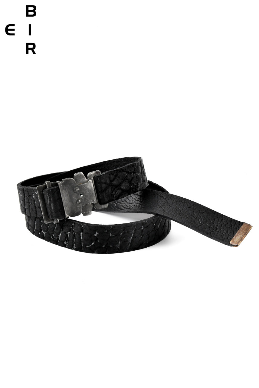ierib onepiece cobra buckle safety belt / bull leather (BLACK)