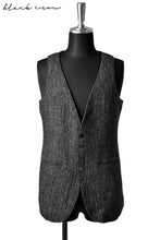 画像をギャラリービューアに読み込む, blackcrow tailor vest (wool linen fulling) (GREY)
