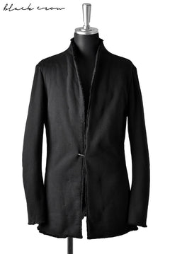 Load image into Gallery viewer, blackcrow lapelless jacket (heavy boa jersey) (BLACK)