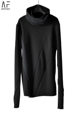 A.F ARTEFACT exclusive BomberHEAT® HIGHNECK WRAP TOPS (BLAC×BLACK WEAVE)