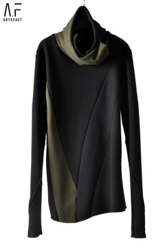 Load image into Gallery viewer, A.F ARTEFACT exclusive BomberHEAT® HIGHNECK WRAP TOPS (BLAC×KHAKI)