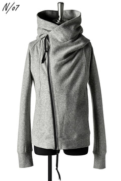 Load image into Gallery viewer, N/07 Wrap Hooded Jacket / Woolring Fleece (MELANGE GREY)