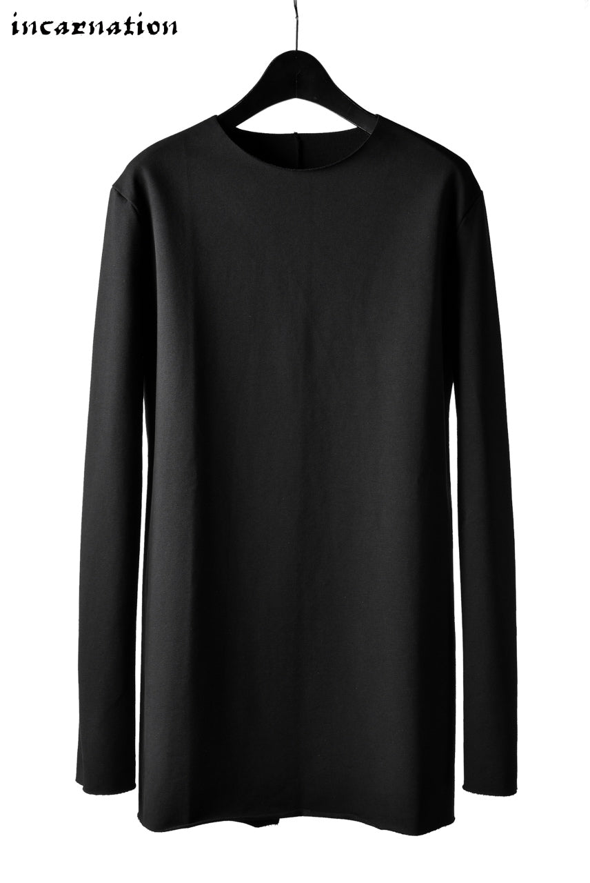 画像をギャラリービューアに読み込む, incarnation exclusive CARVED SEAM LONG SLEEVE CUT &amp; SEWN / OVERLOCKED (BLACK)