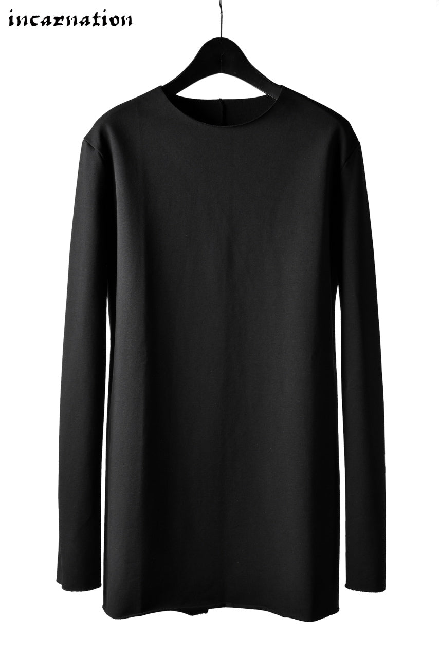 incarnation exclusive CARVED SEAM LONG SLEEVE CUT & SEWN / OVERLOCKED (BLACK)