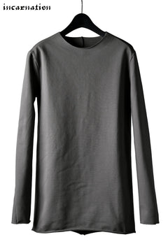 Load image into Gallery viewer, incarnation exclusive CARVED SEAM LONG SLEEVE CUT &amp; SEWN / OVERLOCKED (GREY)