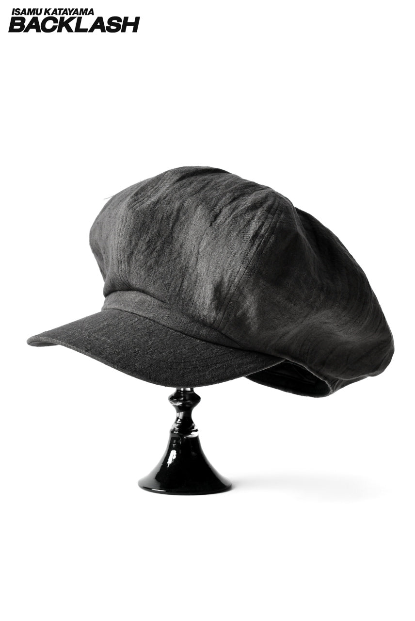 Load image into Gallery viewer, ISAMU KATAYAMA BACKLASH LINEN CASQUETTE (GREY)