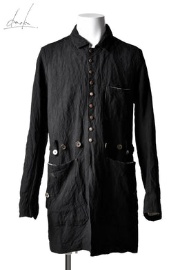 daska atelier coat / bamboo-linen (BLACK)