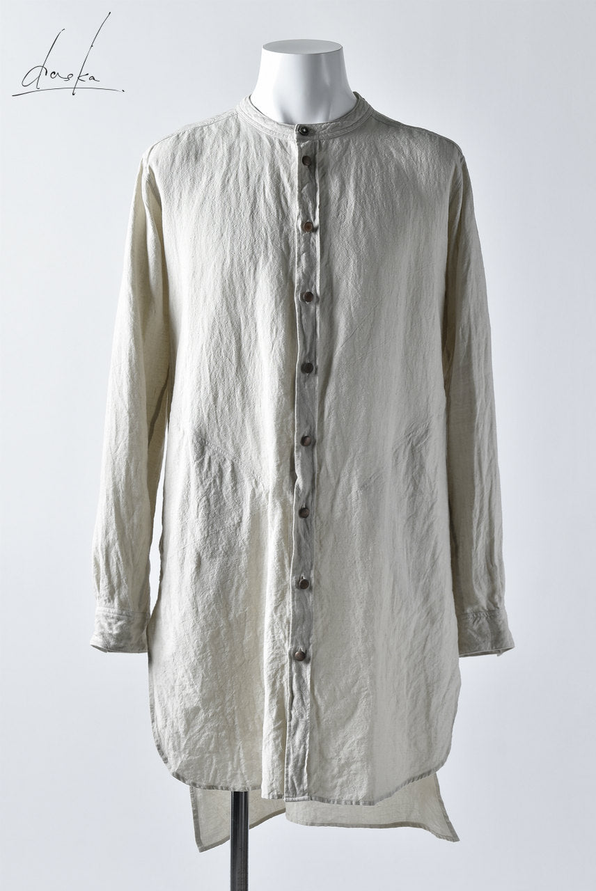 daska (johan) long shirt / linen natural (KINARI)