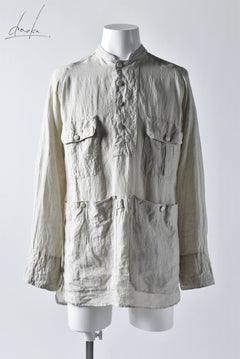画像をギャラリービューアに読み込む, daska (vincent) painter-smock shirt / light linen (KINARI)