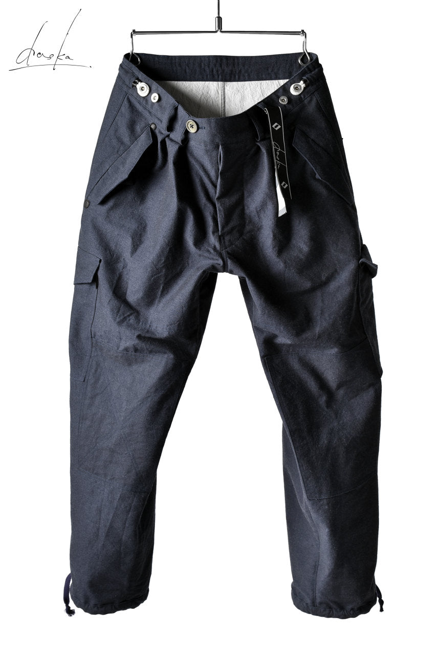 画像をギャラリービューアに読み込む, daska (d-37) field cargo pants / cotton+wool (NAVY)