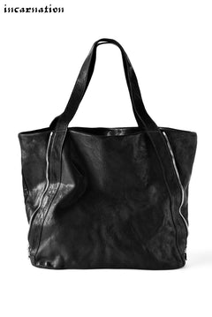 Load image into Gallery viewer, incarnation exclusive HORSE CORDVAN LEATHER SIDE ZIP TOTE BAG / RAGGRINZITO