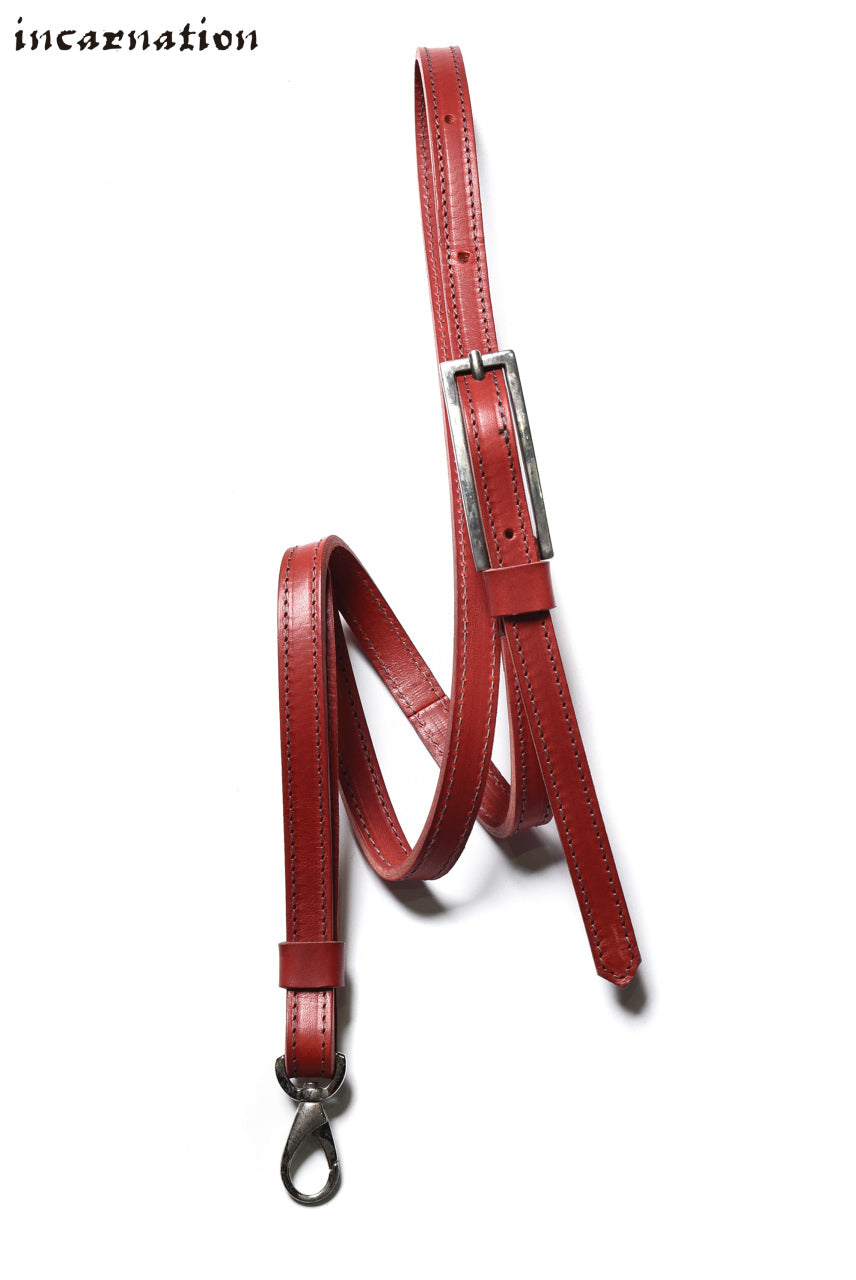 Load image into Gallery viewer, incarnation CALF SHOULDER LEATHER NECK STRAP (RED)