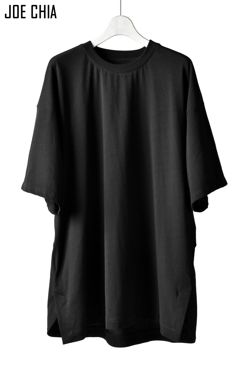 JOE CHIA SHOULDER BLADE PANEL TOP / Cotton Jersey (BLACK)