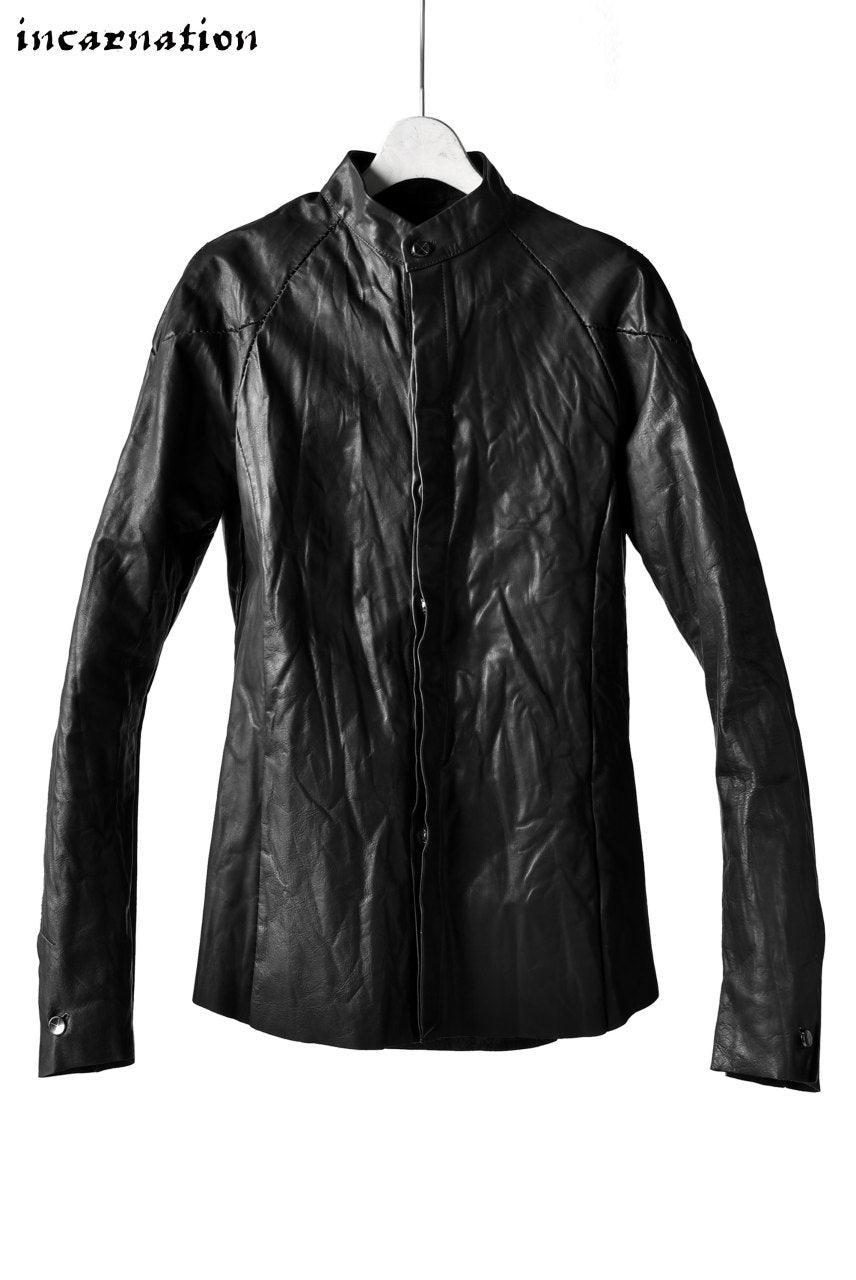 Load image into Gallery viewer, incarnation exclusive CALF LEATHER CONSTRUCTIVE SHIRT