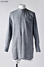 Load image into Gallery viewer, sus-sous band collar chambray shirt (BLUE)