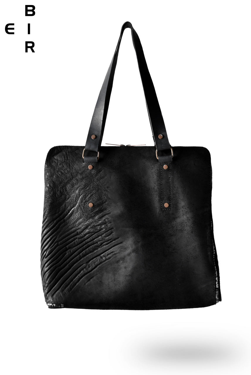 ierib exclusive onepiece tote bag / waxy JP culatta (hard finished.) (BLACK)