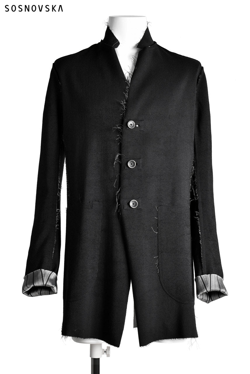 Load image into Gallery viewer, SOSNOVSKA exclusive DOUBLE UNREQUASED TRENCH JACKET (BLACK)