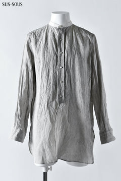 Load image into Gallery viewer, sus-sous officer shirt / LW yarndyed stripe (NATURAL×STRIPE)