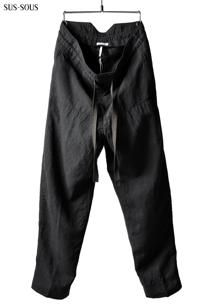 sus-sous tapared trousers W.D / OX made with oyagi (NAVY GREY)