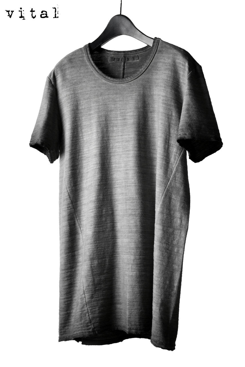 _vital slab reverse jersey t-shirt / cold ink dyed