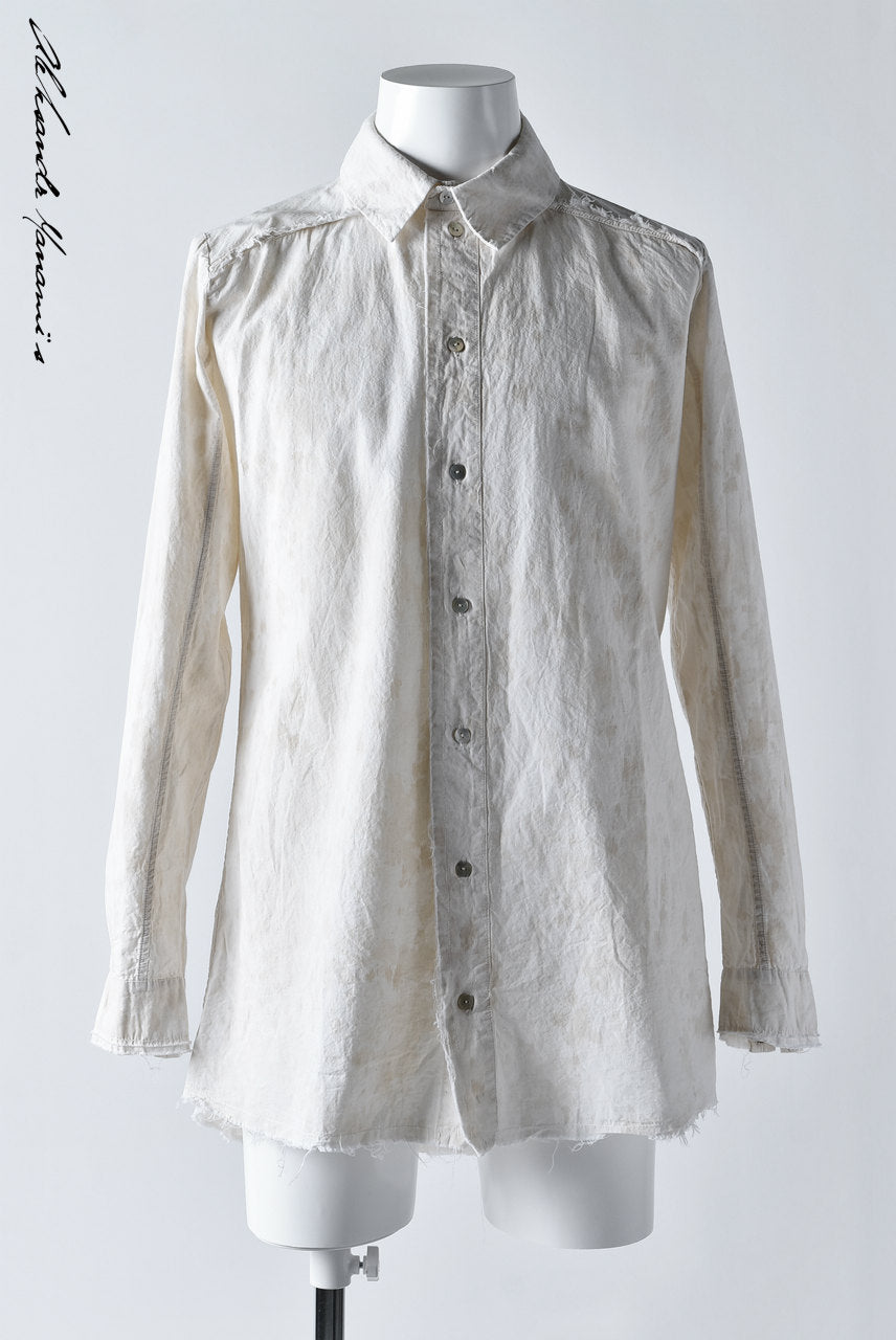 Aleksandr Manamis LAYERED PLACKET SHIRT / Tea Stain Dyed