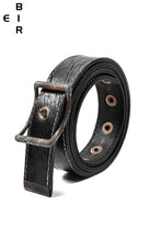 Load image into Gallery viewer, ierib SOLID BUCKLE BELT / waxy JP culatta (BLACK)