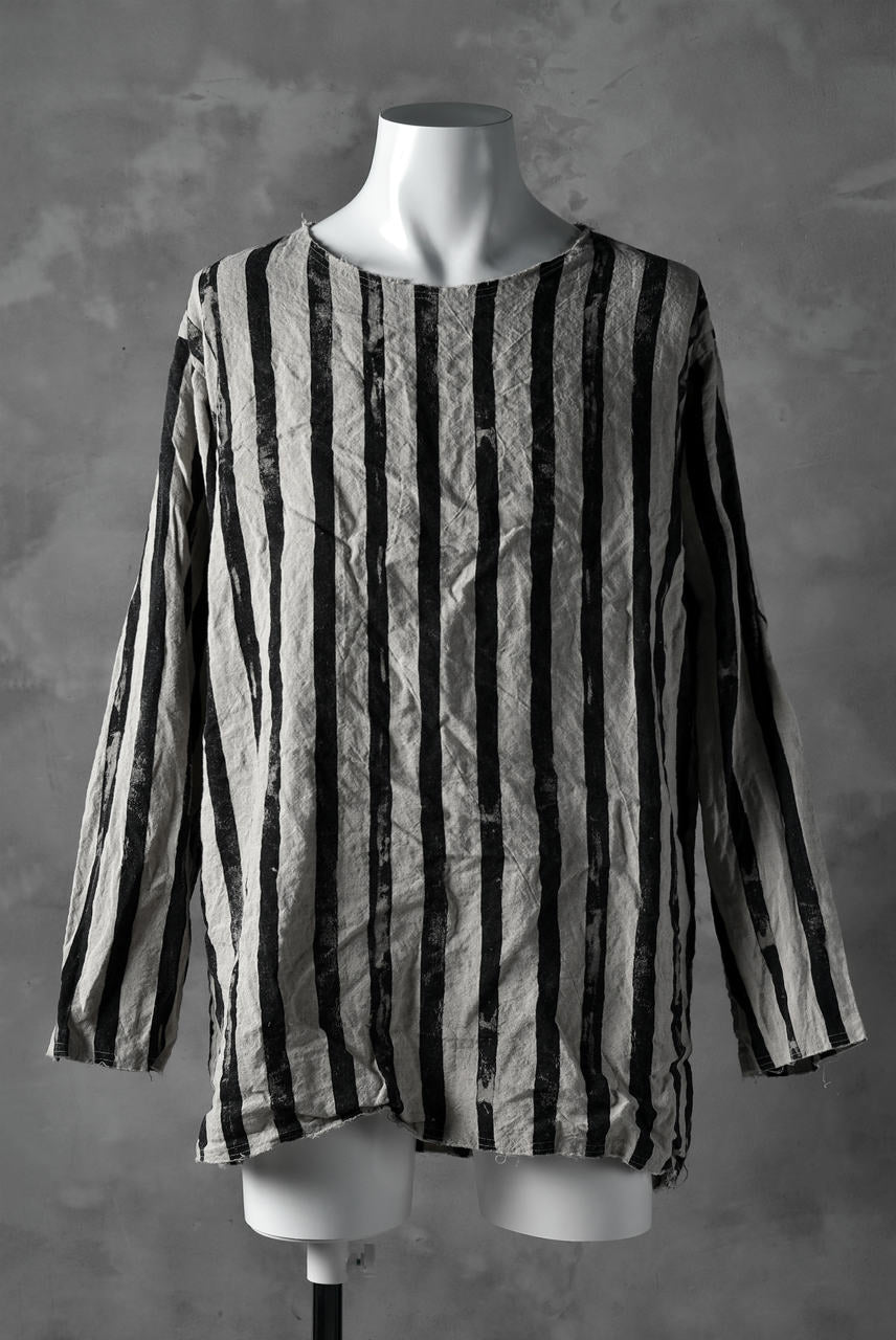 _vital pullover top / linen kasure stripe