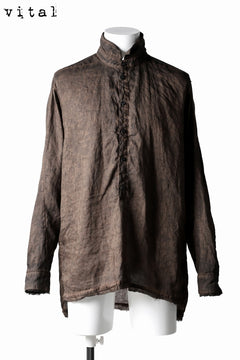 Load image into Gallery viewer, _vital exclusive pullover shirt / linen persimmon dyed