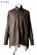 _vital exclusive pullover shirt / linen persimmon dyed