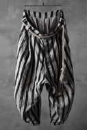 _vital roped tuck pants / linen kasure stripe