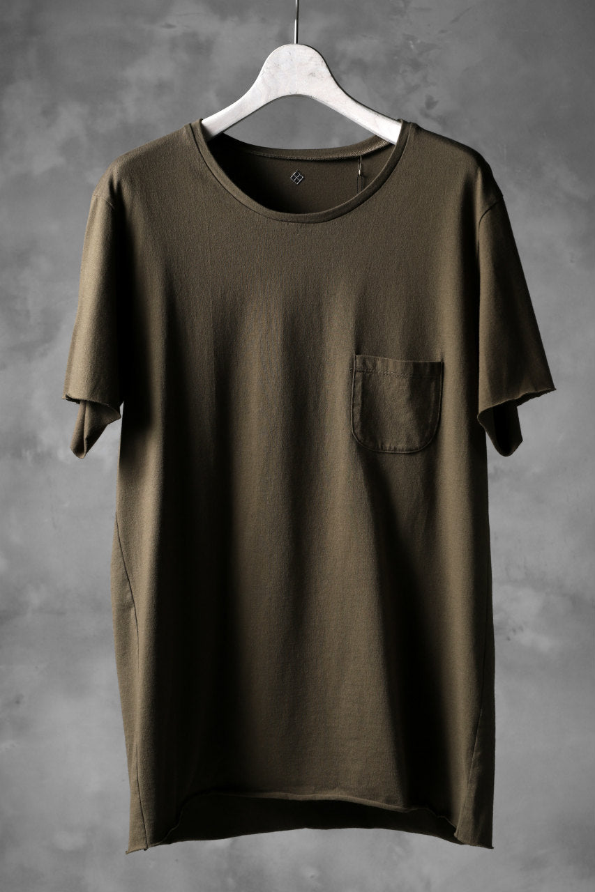 blackcrow short sleeve pocket tee / silky touch cotton (khaki)