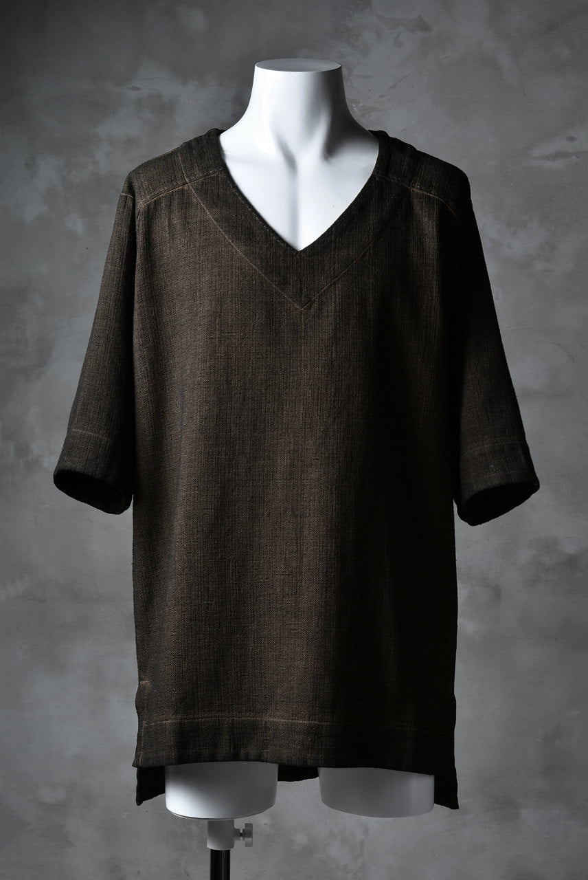 A.F ARTEFACT exclusive TUNICA TOPS [Cotton-Linen/Persimmon Dye]