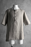 N/07 exclusive Henley Tunica Top [ Pure Linen Weave ] (BEIGE)