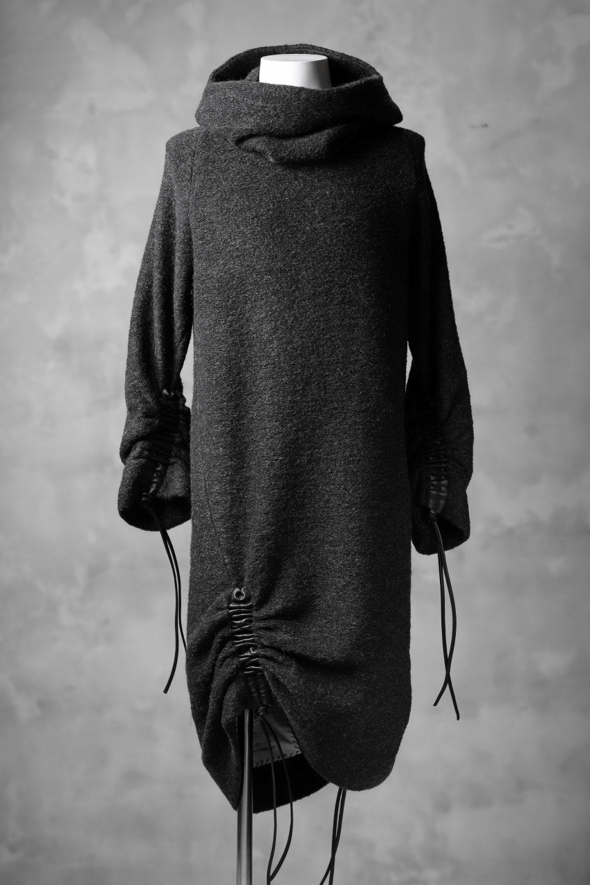 画像をギャラリービューアに読み込む, SOSNOVSKA exclusive DRAPED COCOON LONGSLEEVE HOODIE KNIT  (GREY)